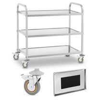 Utility Carts – 3-shelf waiter's trolley made of stainless steel - Carlat