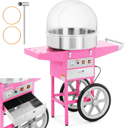 Mobile cotton candy machine with trolley