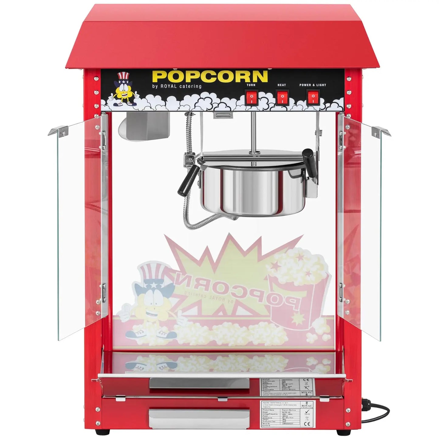 Royal Catering Bar popcorn machine with a red roof – image 5