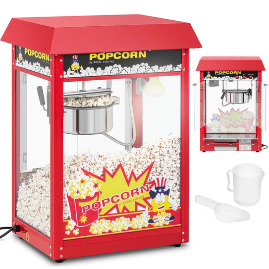 Royal Catering Bar popcorn machine with a red roof