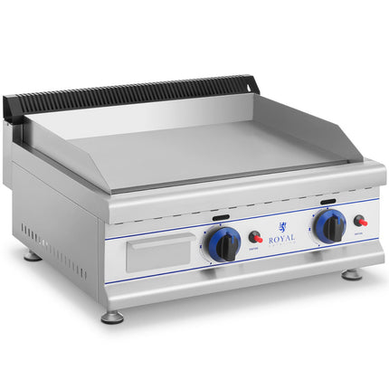 Double smooth gas grill for gas LPG / Propan-Butan 2 x 3000 W 30 mbar