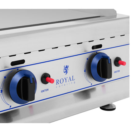 Double smooth gas grill for gas LPG / Propan-Butan 2 x 3000 W 30 mbar