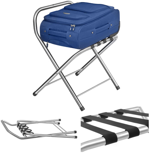 Royal Catering Stand suitcase rack travel bags foldable luggage up to 50kg 440x560x670mm