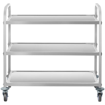 Caterer cart 3 shelves up to 150kg of stainless steel Royal Catering RCSW 3A