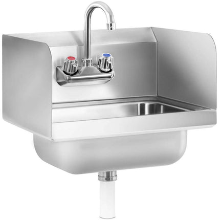 Stainless steel hand kitchen washbasin width 43,5cm