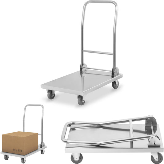 Royal Catering Platform warehouse transport trolley with foldable handle up to 400 kg RCFT-1.1