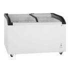 Royal Catering Freezer box shop with lock and glass top up to -25Deg C 355L