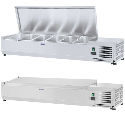 Royal Catering Refrigeration extension with steel cover 6x GN1/4 140cm