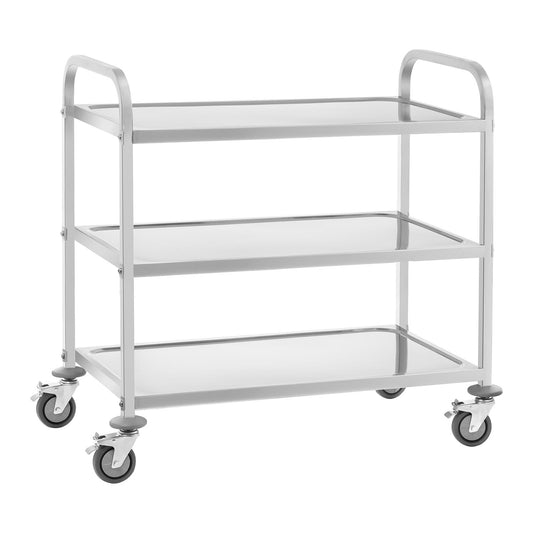 Royal Catering 3-shelf waiter's trolley up to 150 kg Stainless steel RCSW-6.2