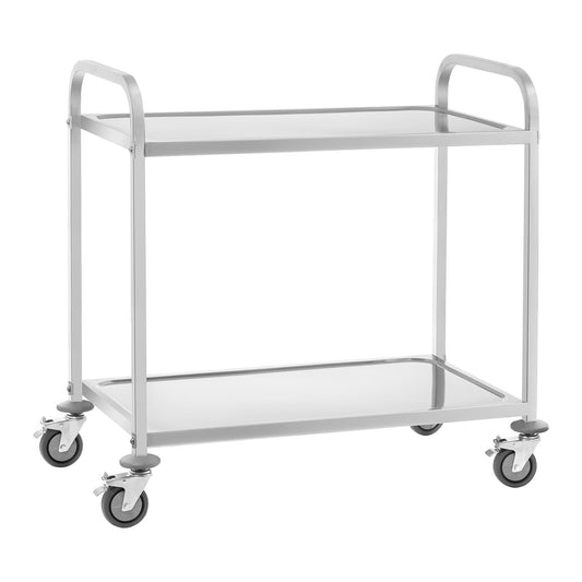 Royal Catering 2-shelf catering waiter trolley up to 160 kg, stainless steel