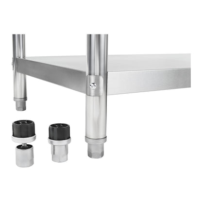Royal Catering Worktop table for central kitchen with stainless steel shelf 100 x 60cm – image 5