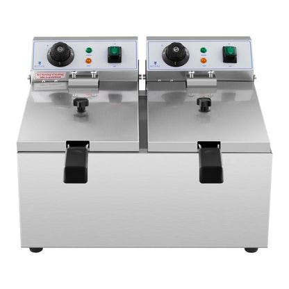 Royal Catering Electric double gastronomy fryer 230 V 2 x 3200W 2 x 8 L – image 4