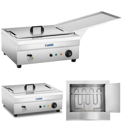 Royal Catering Fryer for fish doughnuts with drain shelf 3200W 230V 14L