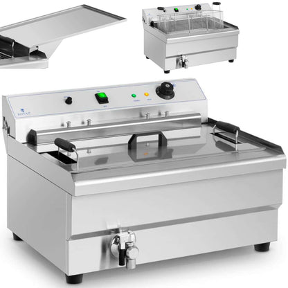 Royal Catering Fryer for fish buds fries with a leak 9000 W 30 l 400 V