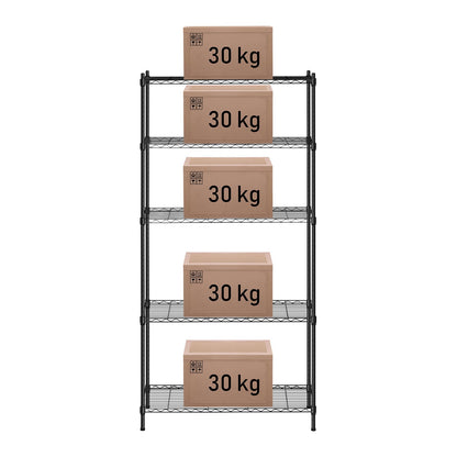 Royal Catering Storage rack wire drill black 180x90x35cm up to 150kg – image 3