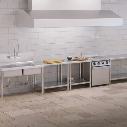 Royal Catering Table, central steel worktop with shelf 80 x 60 cm – image 11