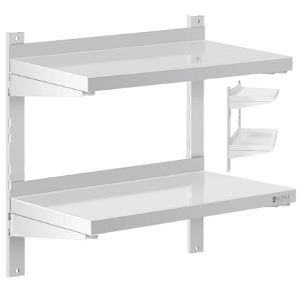 Royal Catering Wall shelf hanging dining double with STAL 60 x 30 cm adjustment