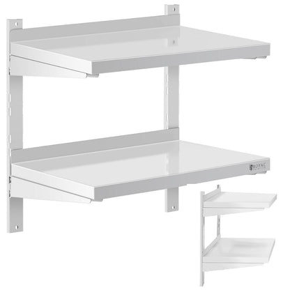 Royal Catering Wall shelf hanging double gastronomy with STAL adjustment 100 x 30 cm – image 9