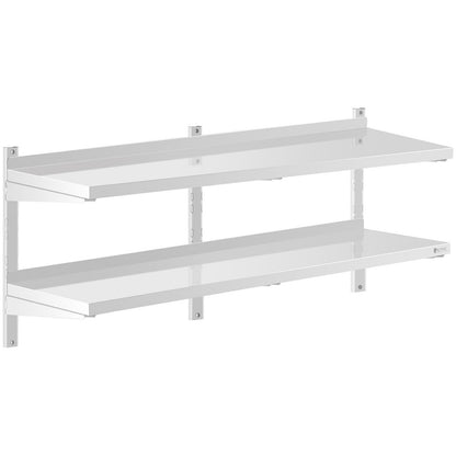 Royal Catering Wall shelf hanging double gastronomy with STAL regulation 80 x 40 cm – image 10