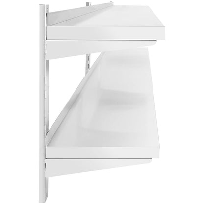 Royal Catering Wall shelf hanging double gastronomy with STAL 200 x 40 cm adjustable – image 3