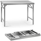Royal Catering Stainless steel laboratory foldable table 120 x 70 cm