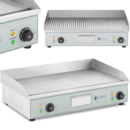 Royal Catering Grilled electric grill plate double-fitted 400 x 730 mm 2 x 2000 W