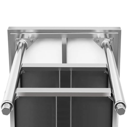 Royal Catering Table, central steel worktop, 2 shelves, 120 x 70 cm, up to 200 kg – image 9