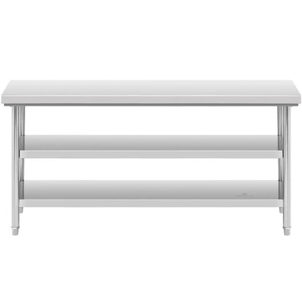 Royal Catering Table, central steel worktop, 2 shelves, 120 x 70 cm, up to 200 kg – image 11