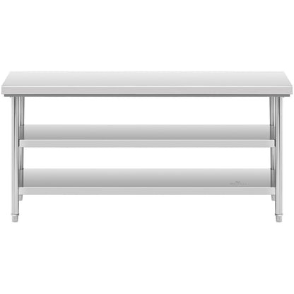 Royal Catering Table, central steel worktop, 2 shelves, 180 x 60 cm – image 6