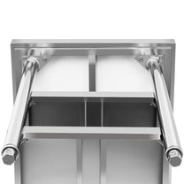 Tables – Table, stainless steel worktop with 2 shelves, 150x70cm - Carlat