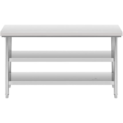 Royal Catering Worktop table stainless steel with 2 shelves 150x70cm – image 5