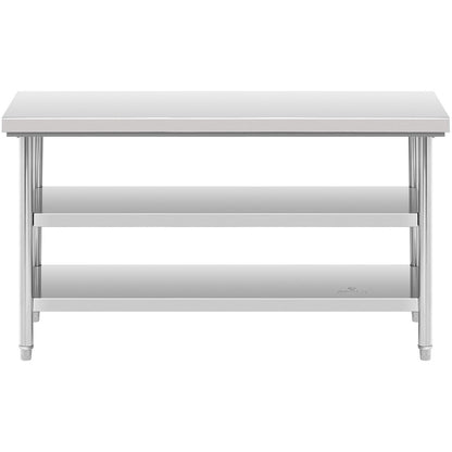 Royal Catering Table, stainless steel worktop with 2 shelves, 150x60cm – image 5