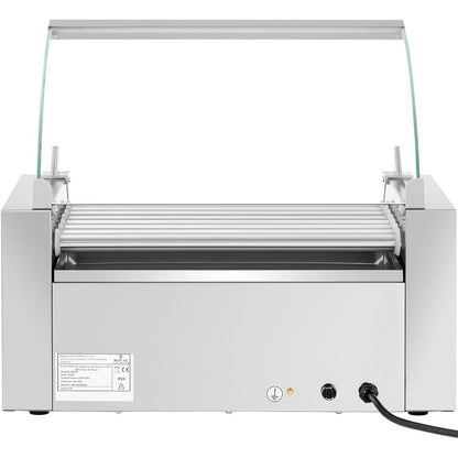 Royal Catering Heater roller grill for hot dog sausages with drawer and cover - 7 rolls – image 5