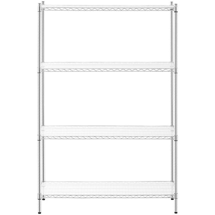 Workshop shelf chrome openwork 4 shelves + 4 mats up to 1 t 1000 kg 120x45x180 cm