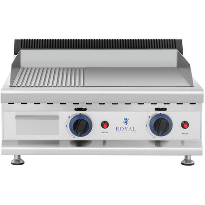 Royal Catering Gas grill double smooth cast iron stainless gas 2x 3.1 kW 0.02 bar 60 x 40 cm – image 6