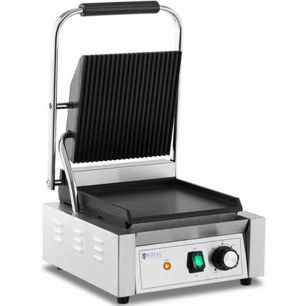 Royal Catering Contact grill with electric plate smooth and ribbed 23 x 22 cm 1800 W – image 2