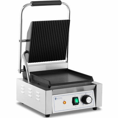 Royal Catering Contact grill with electric plate smooth and ribbed 23 x 22 cm 1800 W – image 2