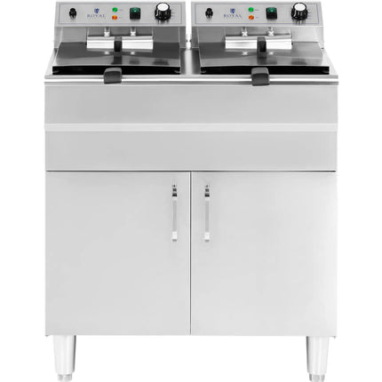 Royal Catering Double free-standing electric fryer with cabinet 400 V 10000 W 26 l – image 7