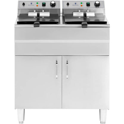 Royal Catering Double free-standing electric fryer with cabinet 400 V 10000 W 26 l – image 7