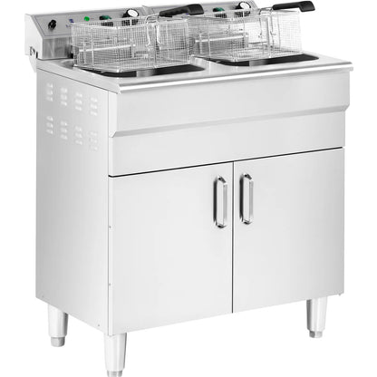 Royal Catering Double free-standing electric fryer with cabinet 400 V 10000 W 26 l – image 10