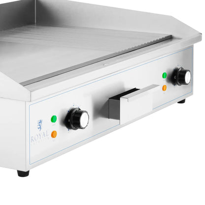 Royal Catering Electric grill, smooth, grooved grill plate, 727 x 420 mm, 4400 W – image 4