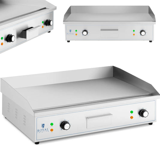 Royal Catering Electric grill, smooth grill plate, 727 x 420 mm, 4400 W