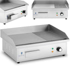 Royal Catering Electric grill, smooth, grooved grill plate, 548 x 350 mm, 3000 W