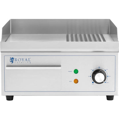 Royal Catering Electric grill, smooth, grooved grill plate, 360 x 380 mm, 2000 W – image 5