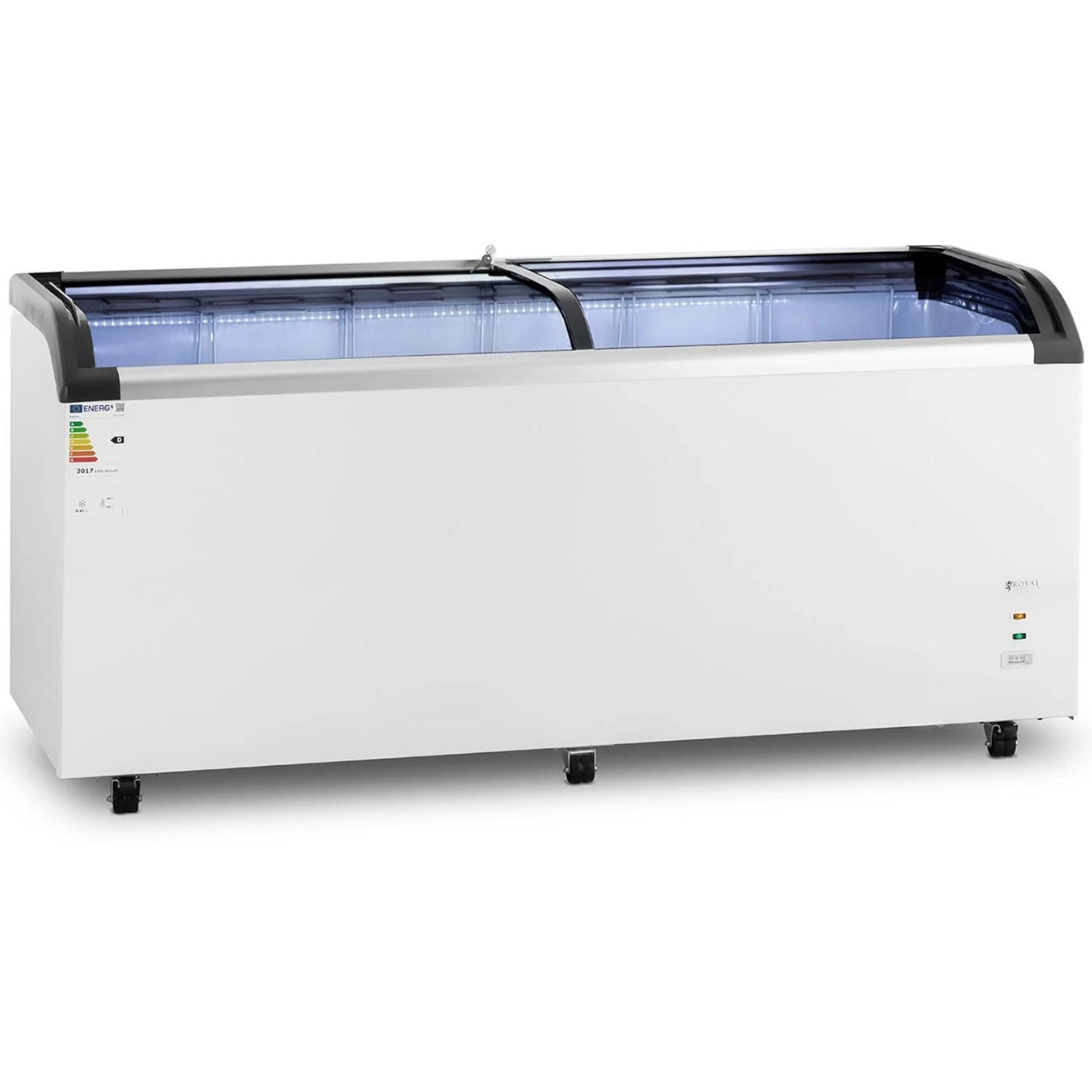 Royal Catering Glass chest freezer for frozen ice cream, 545 l, 252 W – image 2