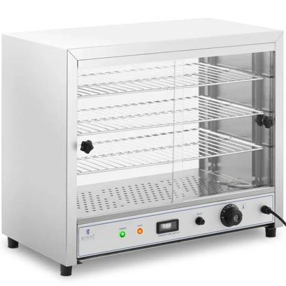 Royal Catering Heating display cabinet for food, 3 shelves, 1000 W