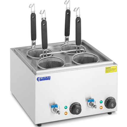 Royal Catering Pasta cooker with taps 4 baskets 2 x 6.5 l 3000 W – image 2