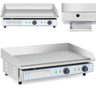 Royal Catering Grill electric grill plate, double smooth, 730 x 400 mm, 2 x 2200 W