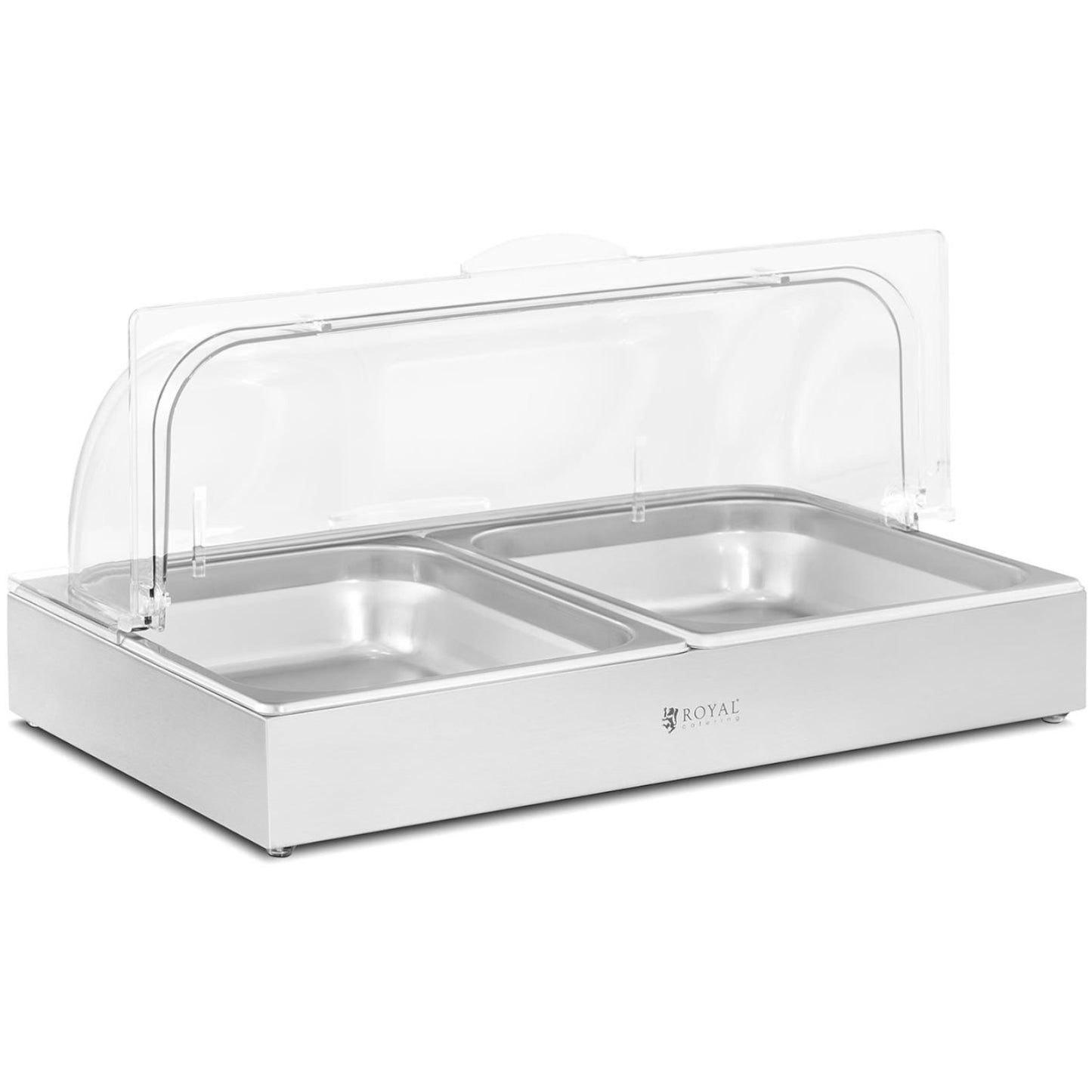Royal Catering Breakfast buffet display cabinet with rolltop cover 2x GN 1/2 2x 4 l – image 2