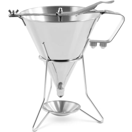 Dispenser gun funnel for stainless steel topping sauces + stand 3 nozzles 1.8 l